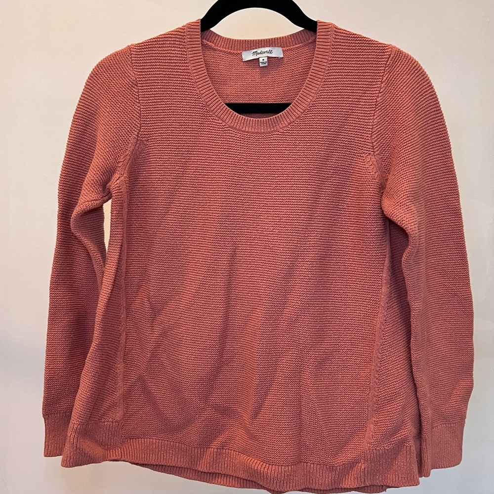 Madewell Riverside Textured Sweater Pink size M